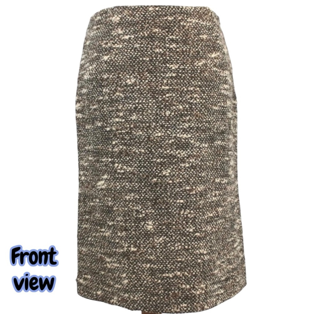Valentino Boucle Wool Box Pleat Knee Length Skirt size 6